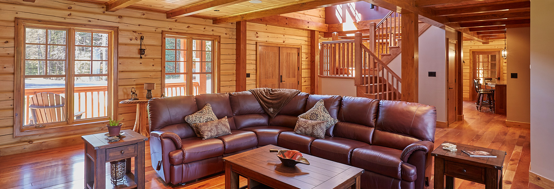 Log home interior