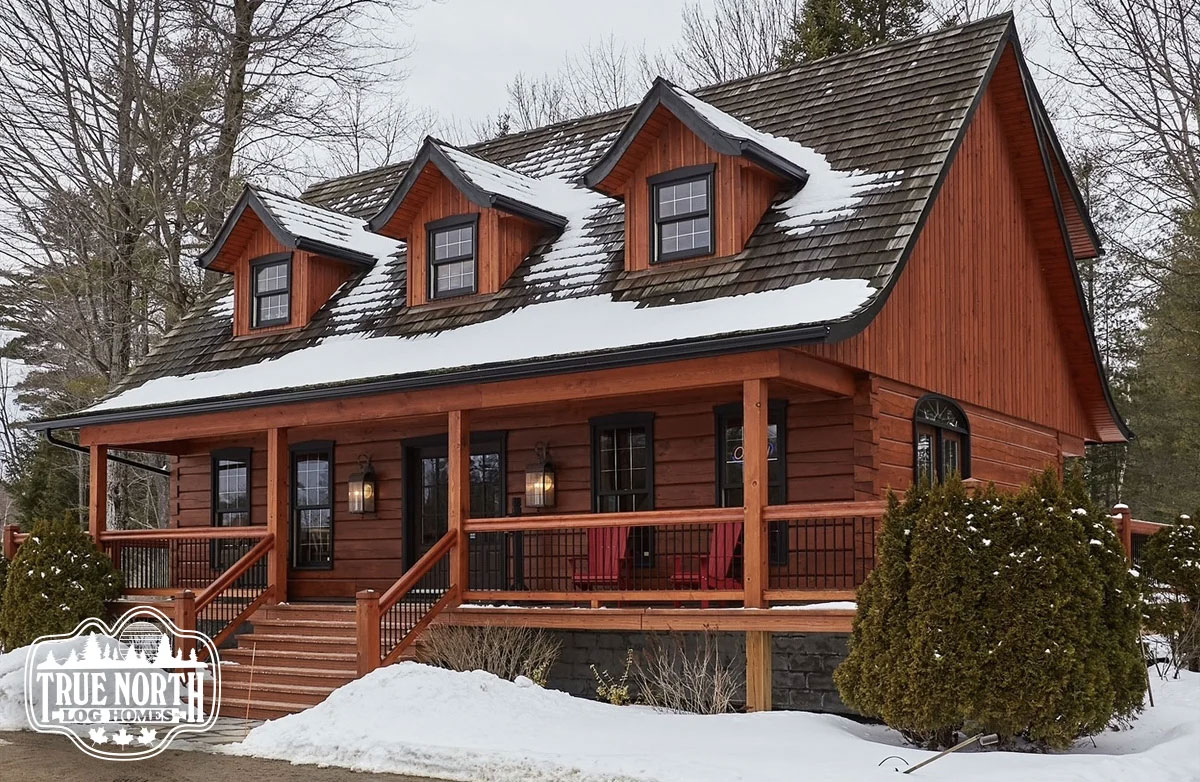 A True North Log Home in the Winter