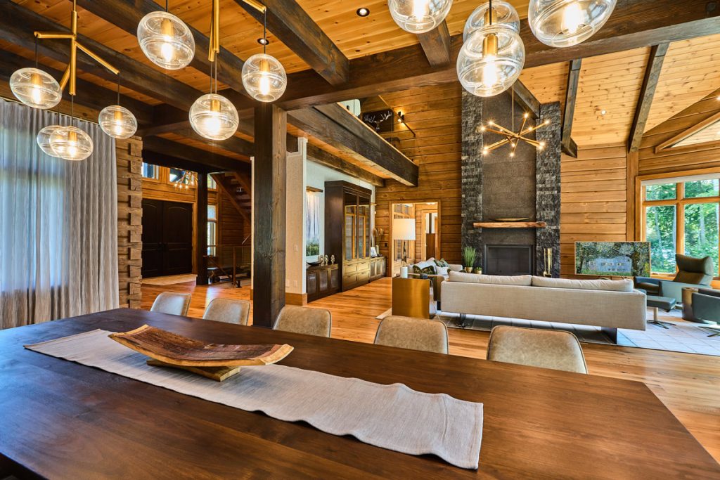 Custom Log and Timber Lake House